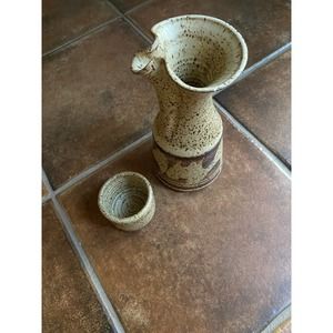 Water Carafe with Cup Hand Painted from Thailand